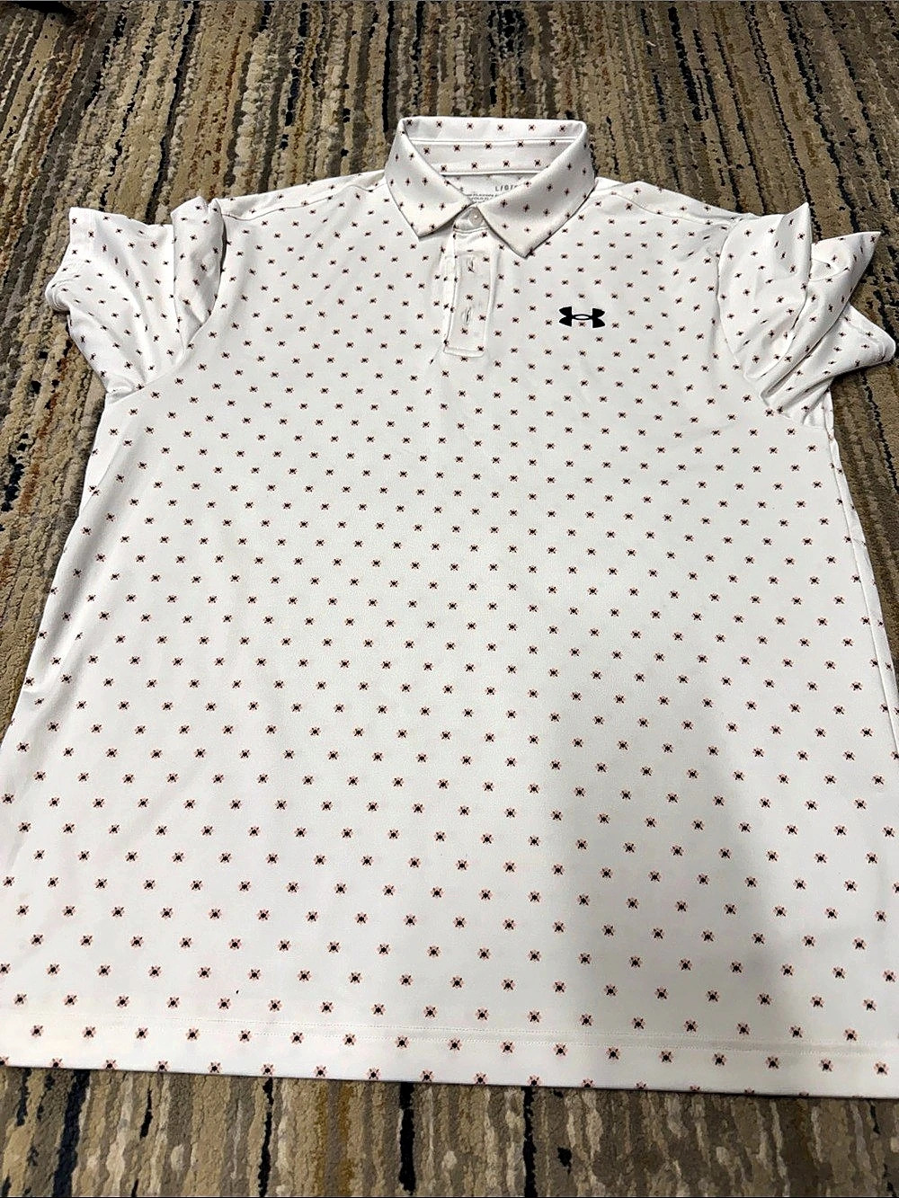 Under Armour The Playoff Polo Men's Polo White & Red Size Large Like New